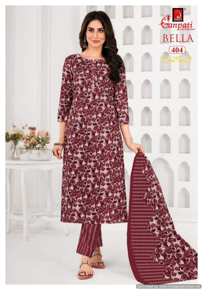 Bella Vol 4 By Ganpati Jaipuri Printed Cotton Kurti With Bottom Dupatta Wholesalers In Delhi
